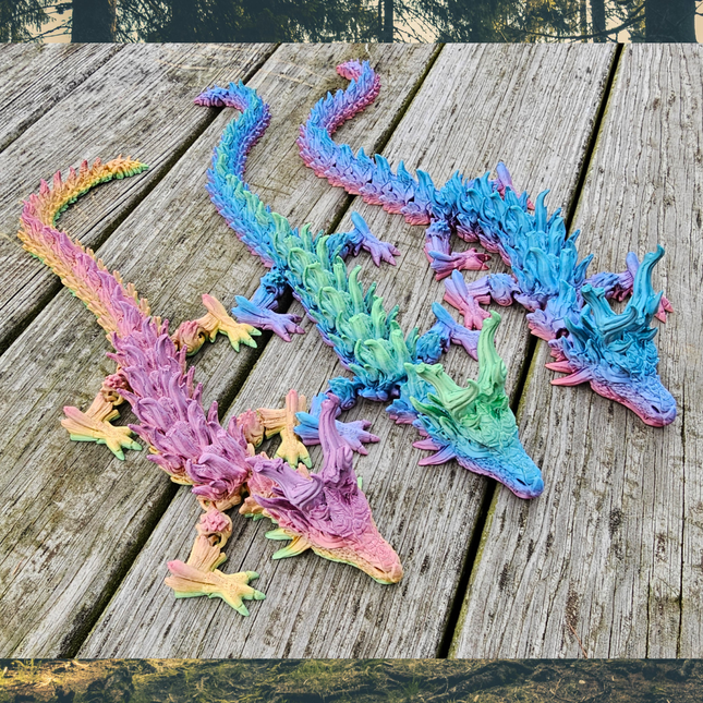 Zandhros, Spirit of the Forest 3D Printed, Articulated Dragon
