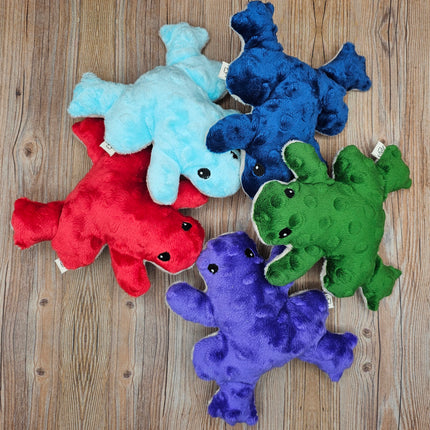 Plush Toad, Pocket Sized or Large, Sensory Material, Multiple Color Options
