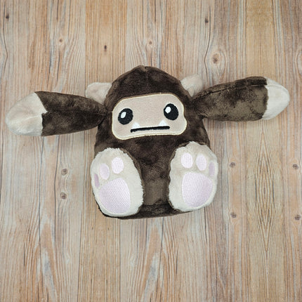 image of bigfoot plush, front view