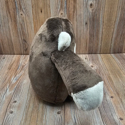image of bigfoot plush, side view