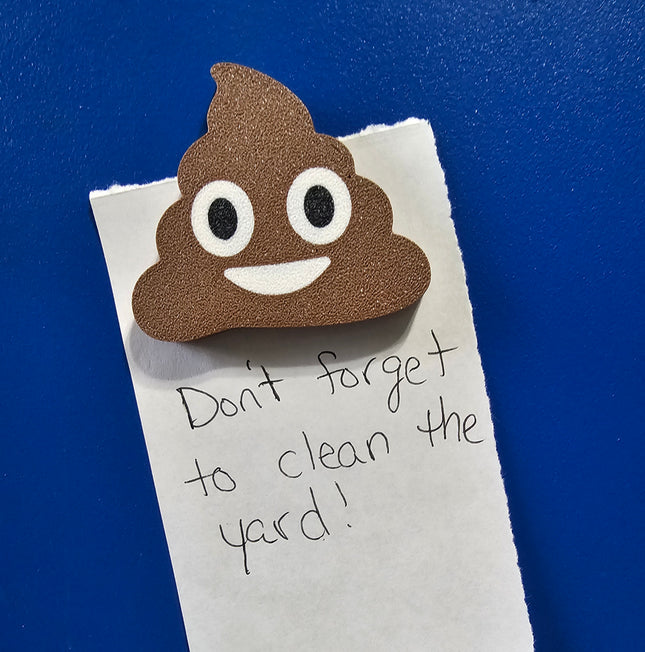 Poo Emoji Magnet, 3D Printed