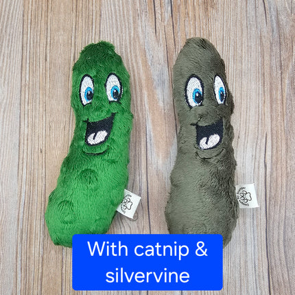 Plush Pickle Pal Cat Toy w/ Catnip & Silvervine