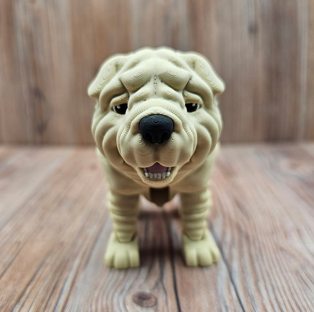 Articulated Shar Pei (2 Varieties) & Optional Doghouse Accessory Kit