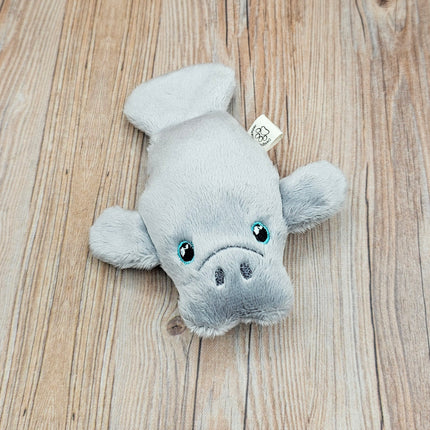 Plush Manatee Cat Toy w/ Catnip & Silvervine