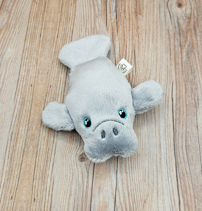 Plush Manatee Cat Toy w/ Catnip & Silvervine