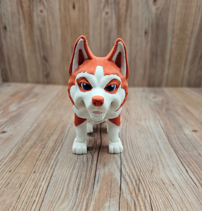 Articulated Siberian Husky (3 Varieties) & Optional Doghouse Accessory Kit
