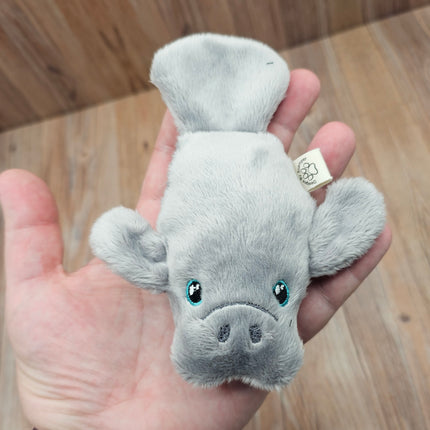 Plush Manatee Cat Toy w/ Catnip & Silvervine