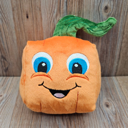 Cute pumpkin plush with embroidered face