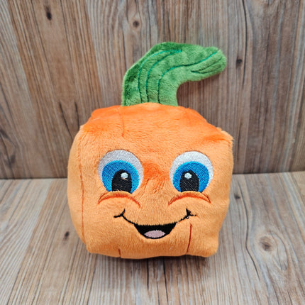 image of large pumpkin plush dog toy