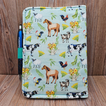 Animal Adventures Fabric Journal Cover – A5 with Pen & Lined Notebook (Multiple Designs)