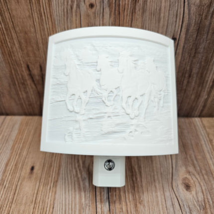 Running Horses 3D Printed LED Night Light