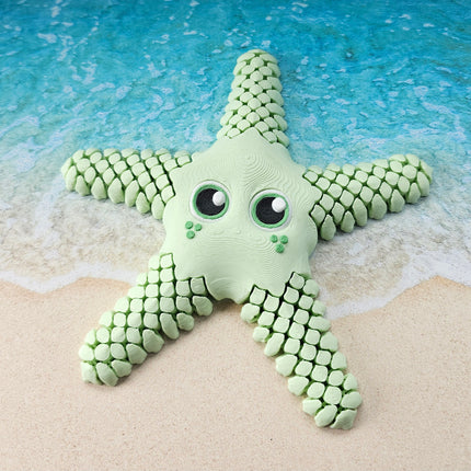 3D Printed Sea Star, Articulated, 2 Color Options
