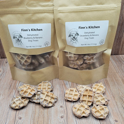 Waffle Bites, Dehydrated Dog Treats, 2 Flavor Options