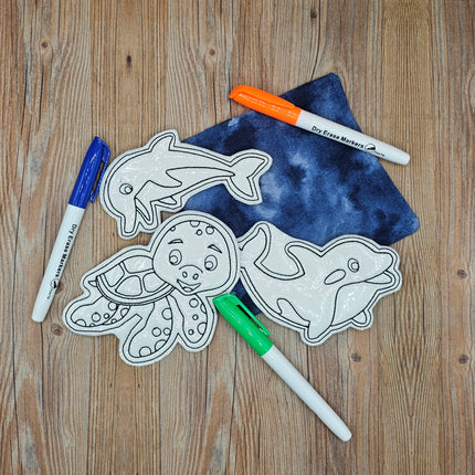 Ocean Animal Dry Erase Coloring Kit, 2 options