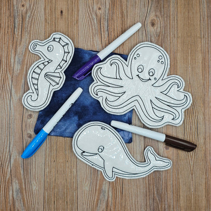Ocean Animal Dry Erase Coloring Kit, 2 options