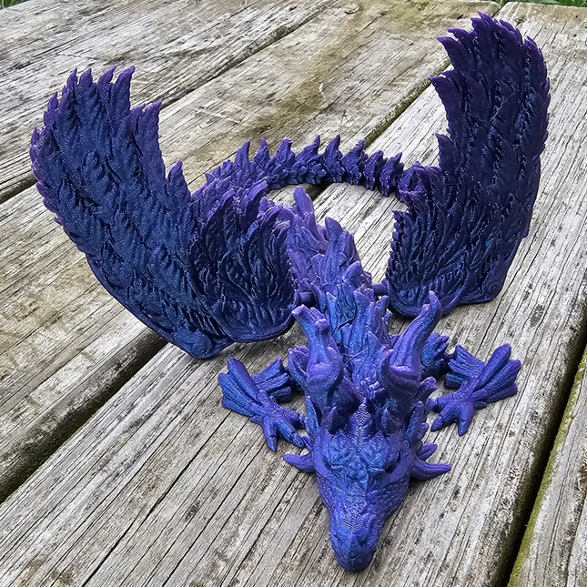 Zandhros, Spirit of the Forest 3D Printed, Articulated Dragon