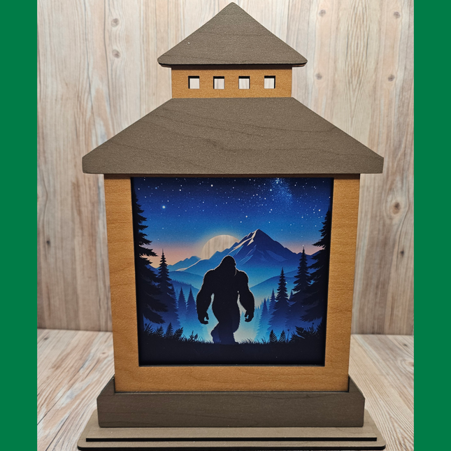 Lantern Shelf Sitter With Transparent, Changeable Scene