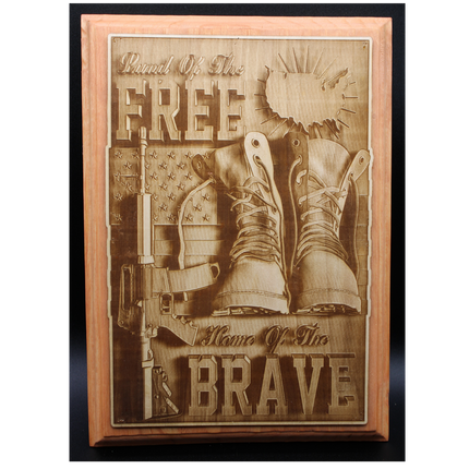 3d Illusion Laser Etched Wall Art - Patriotic