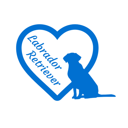 Labrador Retriever w/ Heart Vinyl Decal