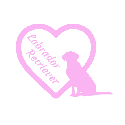 Labrador Retriever w/ Heart Vinyl Decal