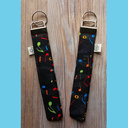 Fabric Wrist Lanyard/Fob (Flowers, Animals, Music)
