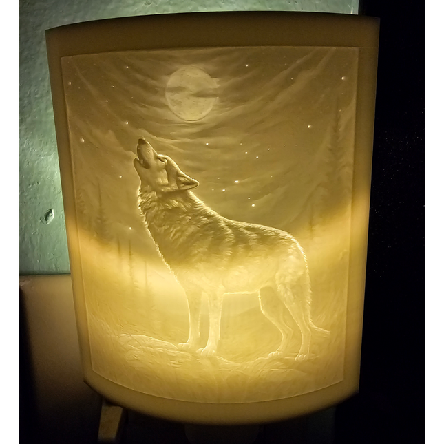 Howling Wolf 3D Printed LED Night Light