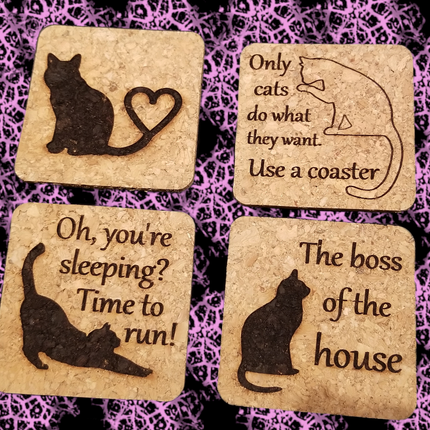 Laser Engraved Cork Coasters