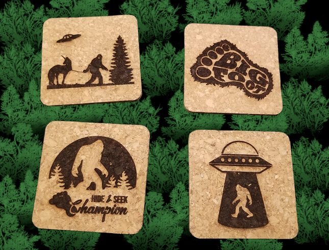 Laser Engraved Cork Coasters