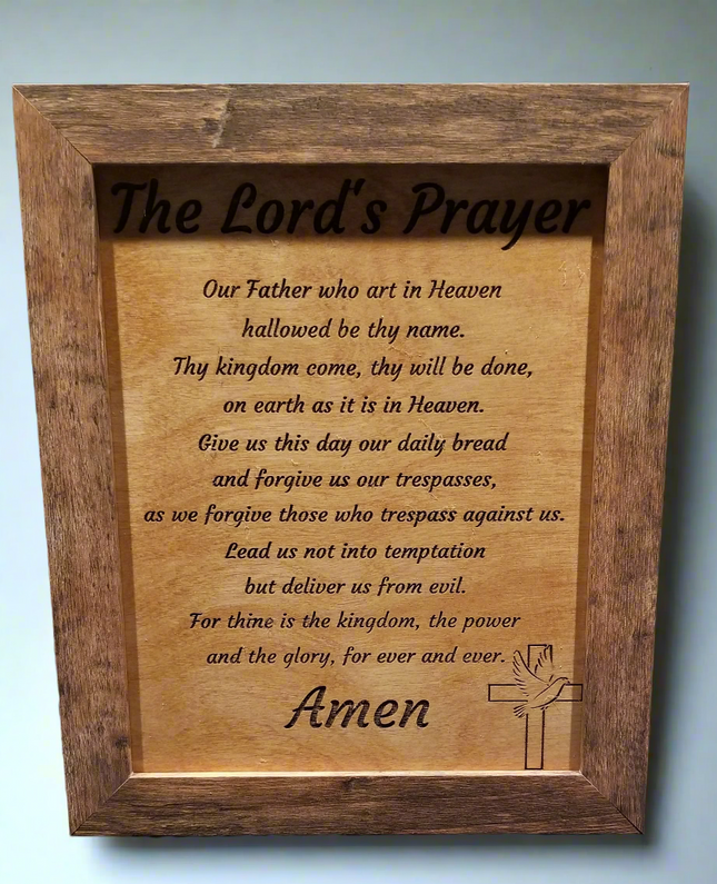 Framed Irish Blessing or The Lord's Prayer