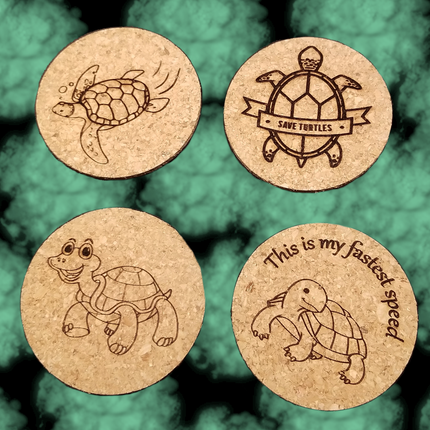 Laser Engraved Cork Coasters