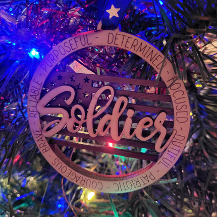Soldier/Veteran/America Ornaments