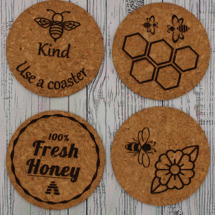 Laser Engraved Cork Coasters