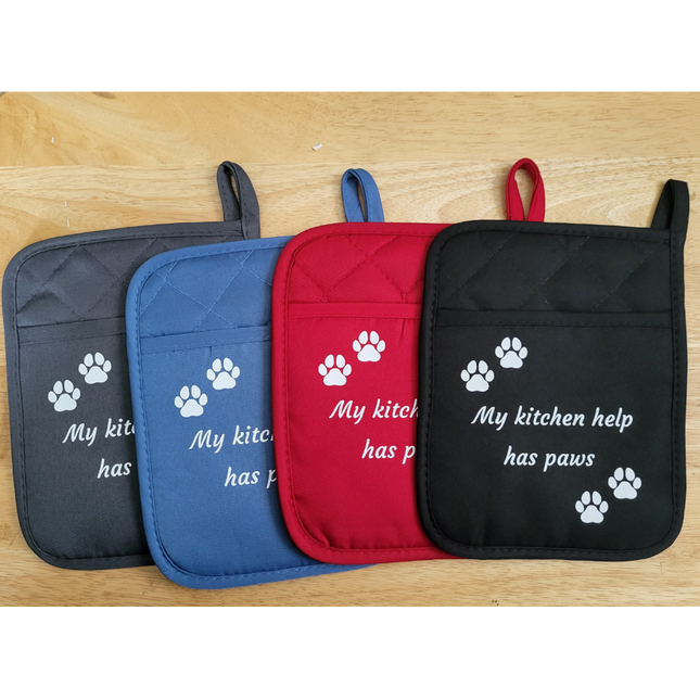 Potholders Bigfoot & Paws (various colors and sayings)