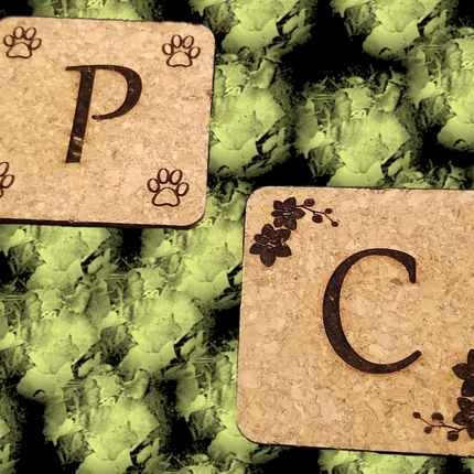 Laser Engraved Cork Coasters