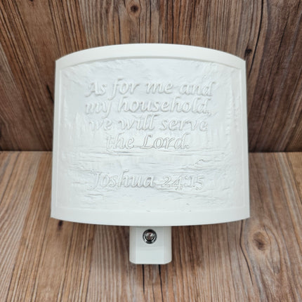 Scripture 3D Printed LED Night Light (Joshua 24:15) 3D Printed LED Night Light