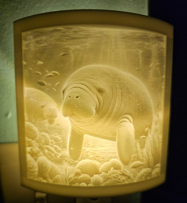 Manatee 3D Printed LED Night Light
