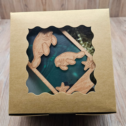 Laser Engraved Manatee Night Light (Wood/Acrylic)