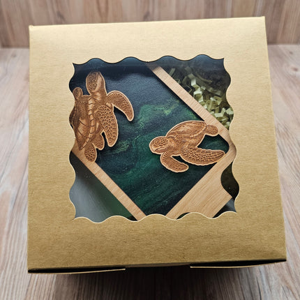Laser Engraved Sea Turtle Night Light (Wood/Acrylic)