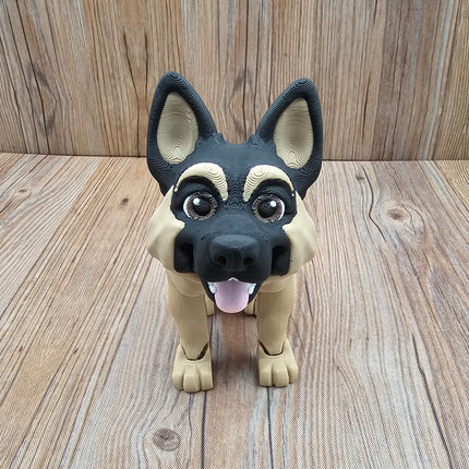 Articulated German Shepherd & Optional Doghouse Accessory Kit