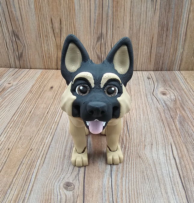 Articulated German Shepherd & Optional Doghouse Accessory Kit