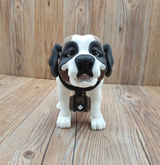 Articulated St Bernard & Optional Doghouse Accessory Kit