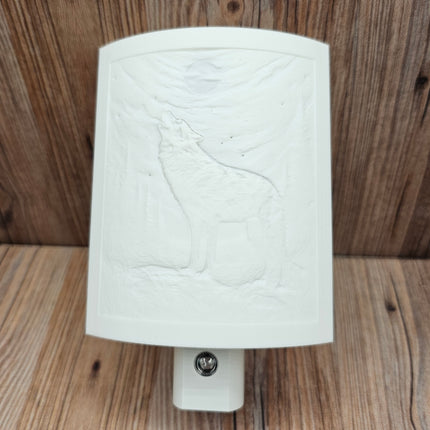 Howling Wolf 3D Printed LED Night Light