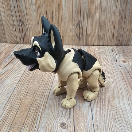 Articulated German Shepherd & Optional Doghouse Accessory Kit