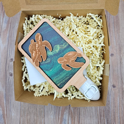 Laser Engraved Sea Turtle Night Light (Wood/Acrylic)